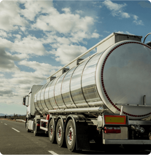 Image of a tank truck on the highway