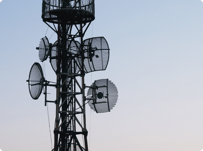 A telecom tower.